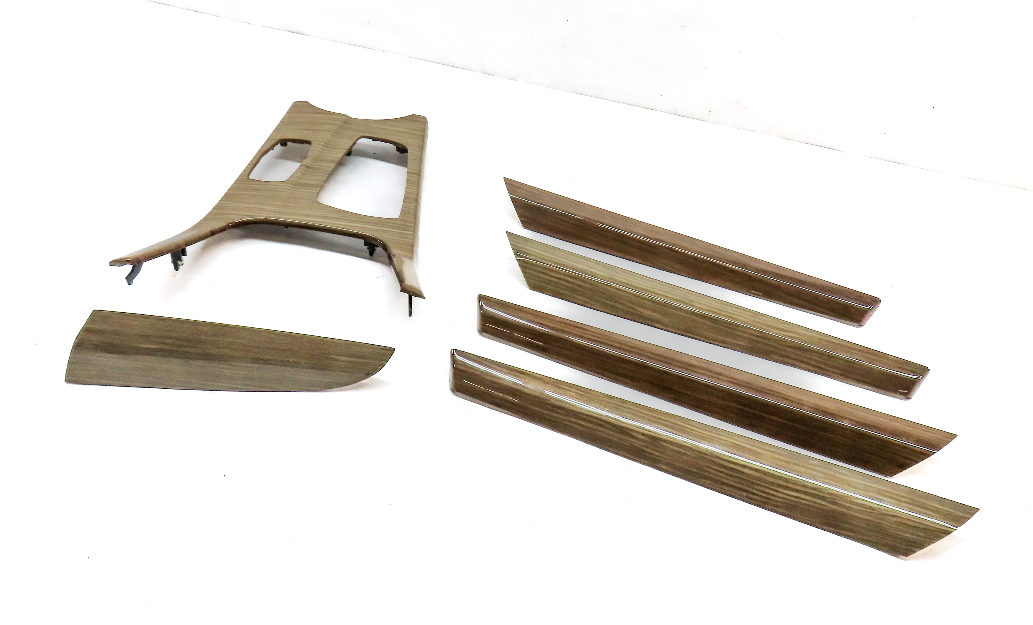 2011 BMW X3 (F25) FRONT REAR LEFT RIGHT INTERIOR DOOR TRIM SET 6 (Siena Wood) — exact item pictured